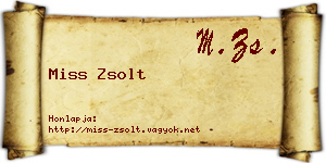 Miss Zsolt névjegykártya